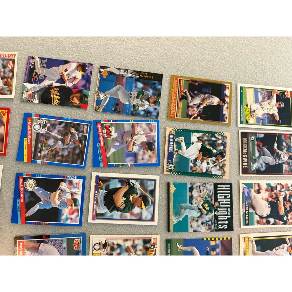 Mark McGwire Baseball Card Lot 80 A's Cardinals Inserts Topps Donruss Upper
